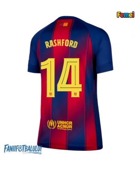 Barcelona Marcus Rashford #14 Tricou Fotbal Replică 2025-26 Femei Acasa